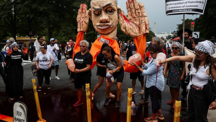 Netanyahu’nun Biden görüşmesine Beyaz Saray’da protesto